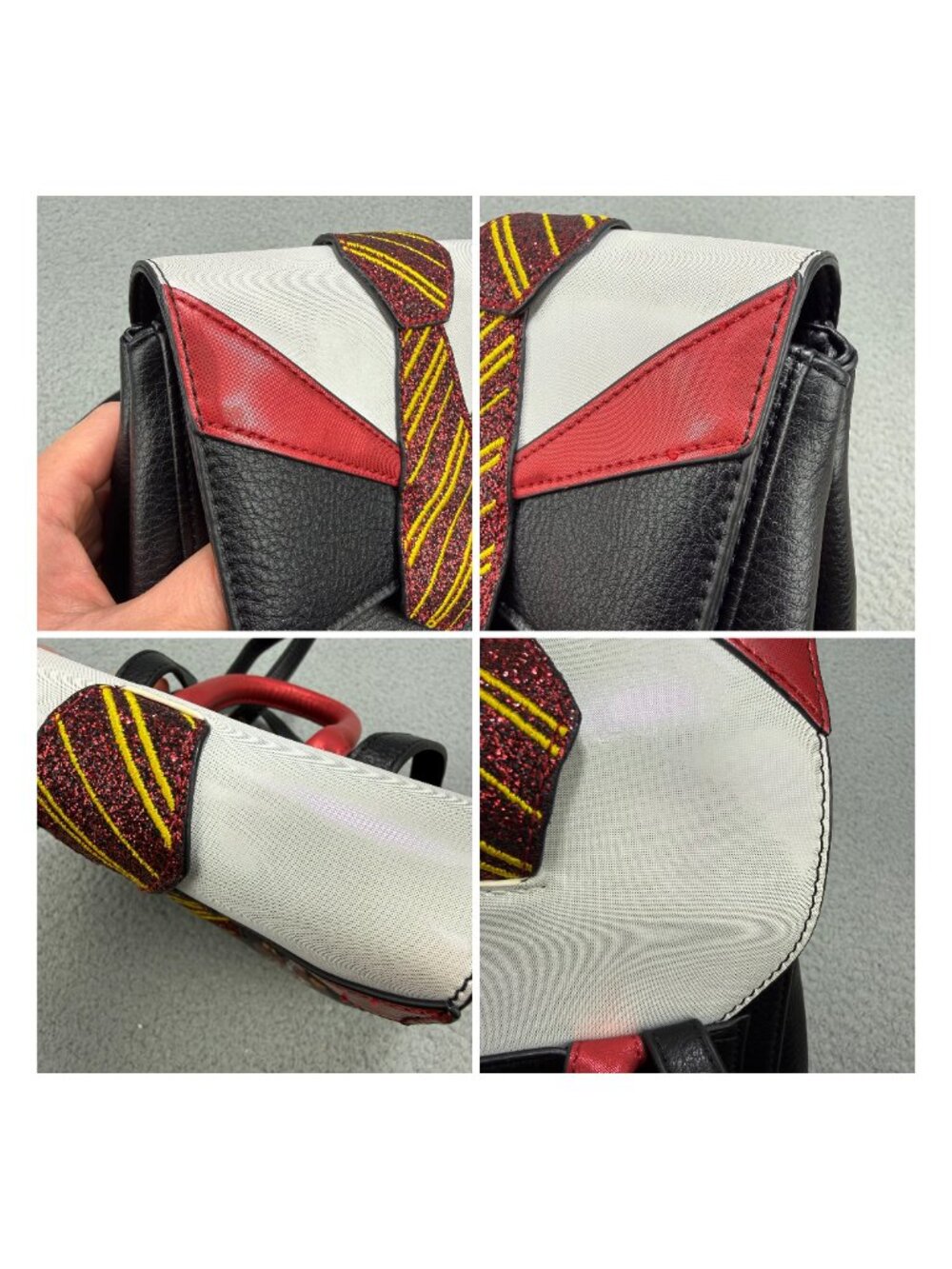 Harry Potter Backpack Mini Black Gryffindor Bag Danielle Nicole Faux Leather - Picture 12 of 13